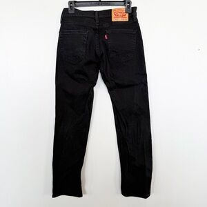 Levi's 514 Jeans Mens 29x30 Black Slim Straight Stretch Denim Casual Everyday